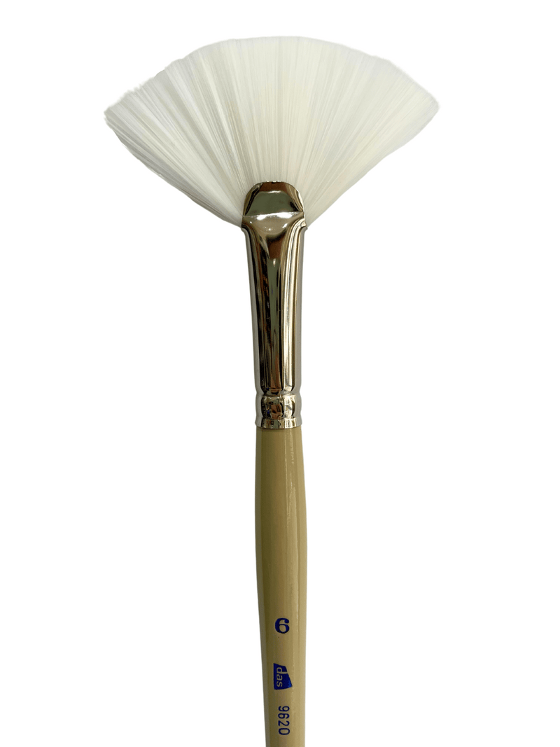 Das S9620 White Taklon Fan Art Paint Brush