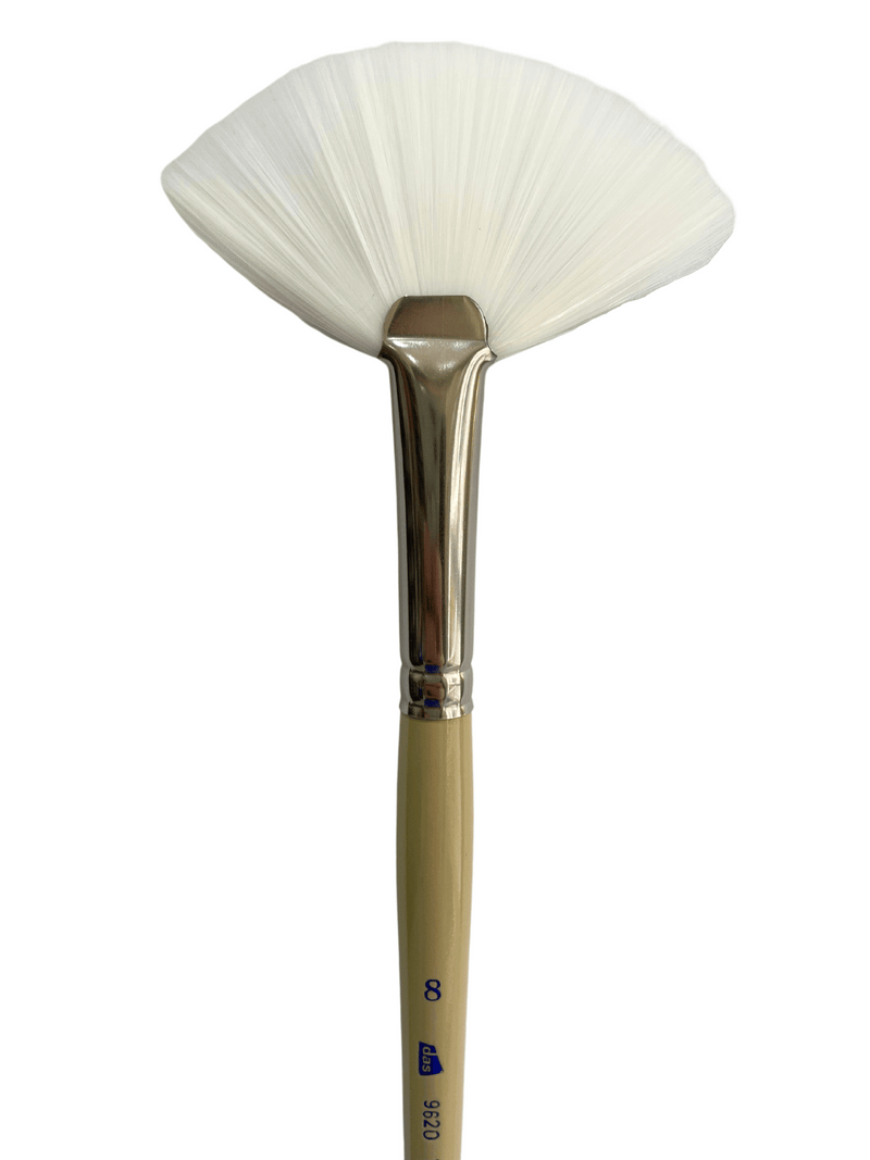 Das S9620 White Taklon Fan Art Paint Brush