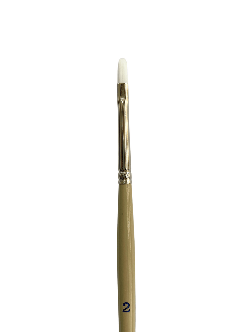 Das S9680 White Taklon Filbert Brushest