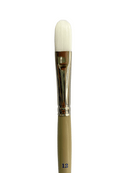 Das S9680 White Taklon Filbert Brushes