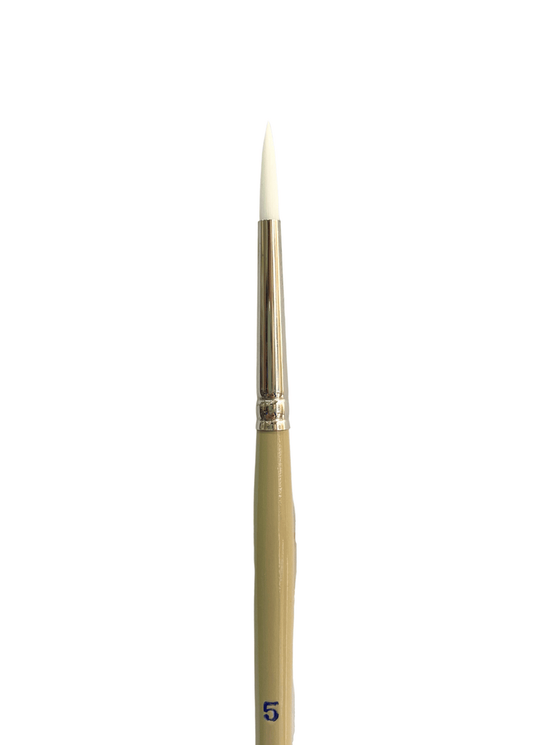 Das S9701 White Taklon Round Paint Brush