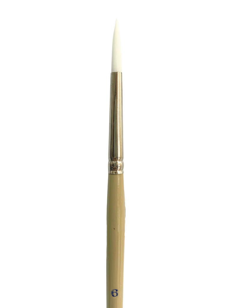 Das S9701 White Taklon Round Paint Brush