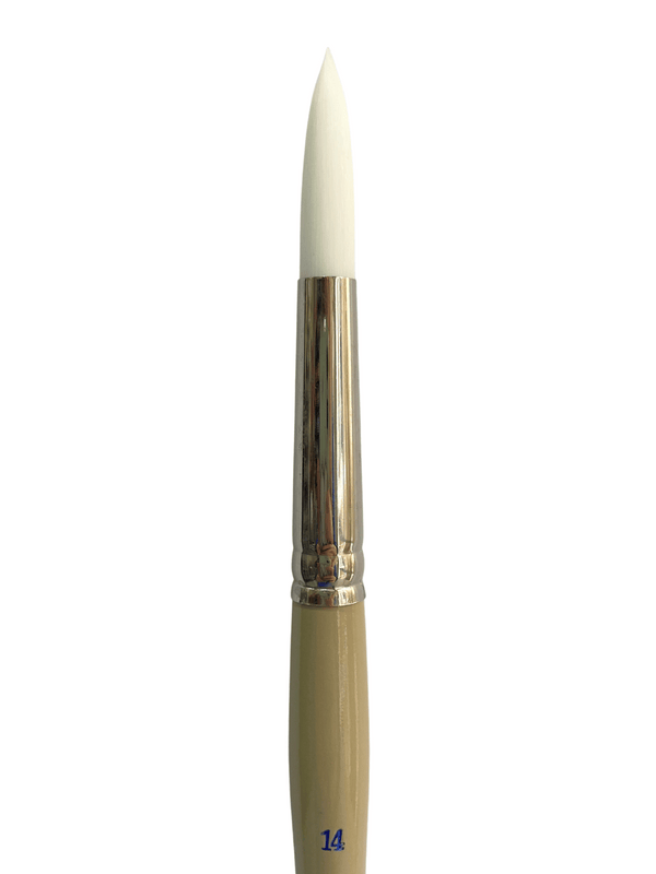 Das S9701 White Taklon Round Paint Brush#Size_14