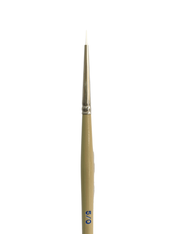 Das S9701 White Taklon Round Paint Brush#Size_5/0