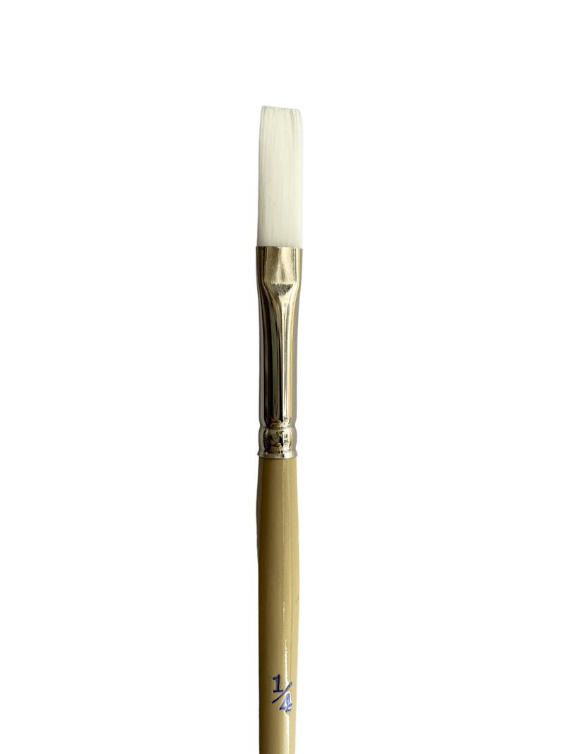 Das S9801 White Taklon Flat Art Paint Brush