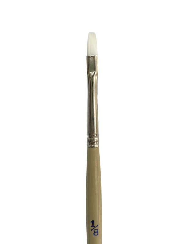 Das S9860 White Taklon Square Wash Art Paint Brush#size_1/8