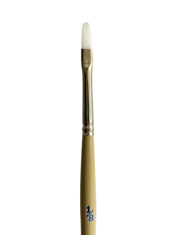 Das S9870 White Taklon Filbert Rake Brushes#size_1/8 INCH