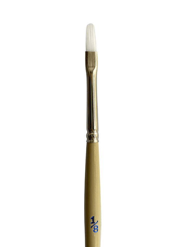 Das S9870 White Taklon Filbert Rake Brushes#size_1/8 INCH