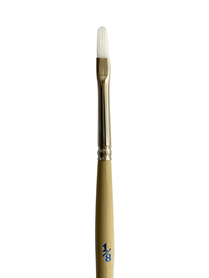 Das S9870 White Taklon Filbert Rake Brushes