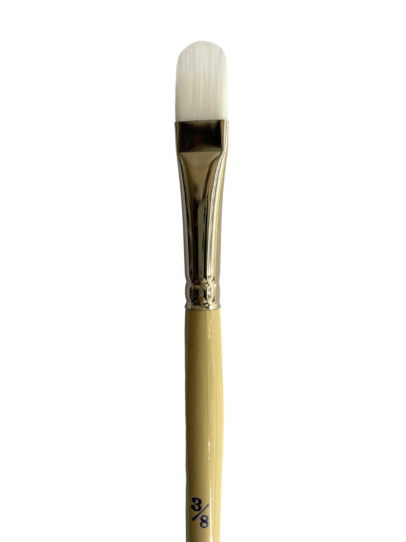 Das S9870 White Taklon Filbert Rake Brushes