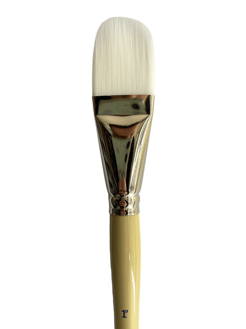 Das S9870 White Taklon Filbert Rake Brushes