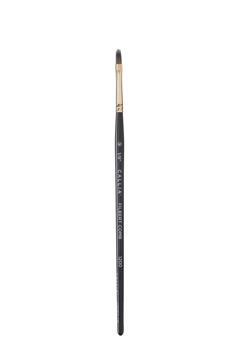 Willow Wolfe Callia Filbert Comb Synthetic Kolinsky Brushes