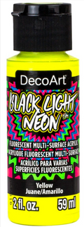 Decoart Black Light Neons 2oz#Colour_YELLOW