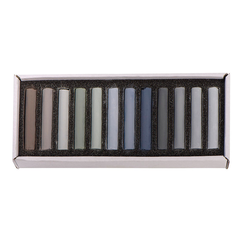 BLOCKX Soft Artists' Pastels Assorted Grey Colours Set of 12