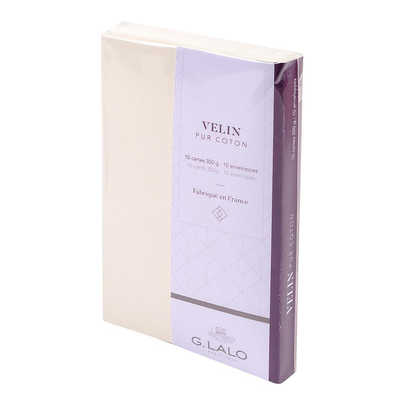 G Lalo Velin pur Coton Correspondence Creme Card Set 
