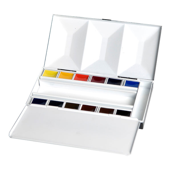 BLOCKX Watercolour Half Pan Paints Bijou Set of 12