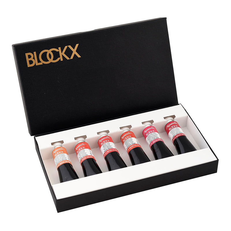 BLOCKX Artists' Watercolour Paints 15ml Reds Set of 6