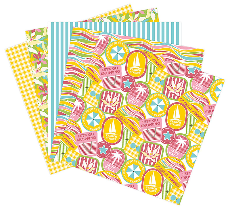 Clairefontaine Printed 200g 30.5x30.5cm Cutting Paper Pack of 5