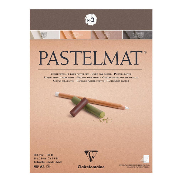 Clairefontaine Pastelmat Pad No. 2 12 Sheets#Dimensions_18X24CM