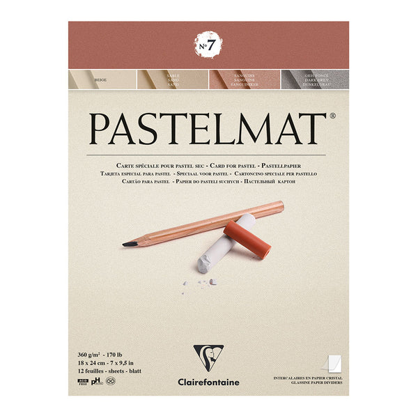 Clairefontaine Pastelmat No. 7 360gsm 12 sheet Pads#Size_18X24CM