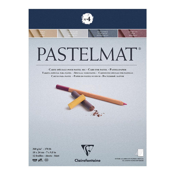 Clairefontaine Pastelmat Pad No. 4 12 Sheets#Dimensions_18X24CM
