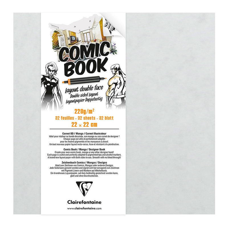 Clairefontaine Comic Book 220gsm 32 Sheets