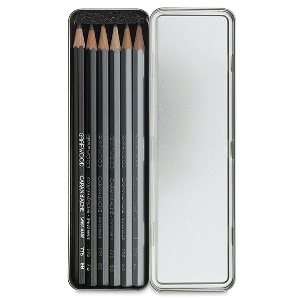 Caran D'ache Grafwood Graphite Line Assorted Pencils Set of 6