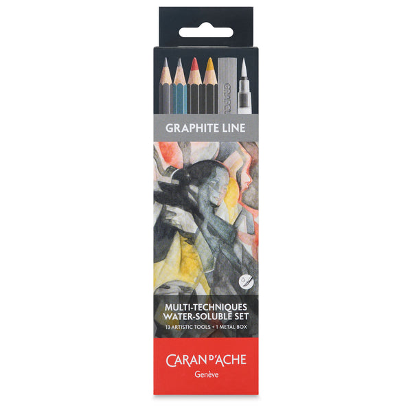 Caran D'ache Graphite Line Multi-Techniques Water-soluble Pencils Set Of 13