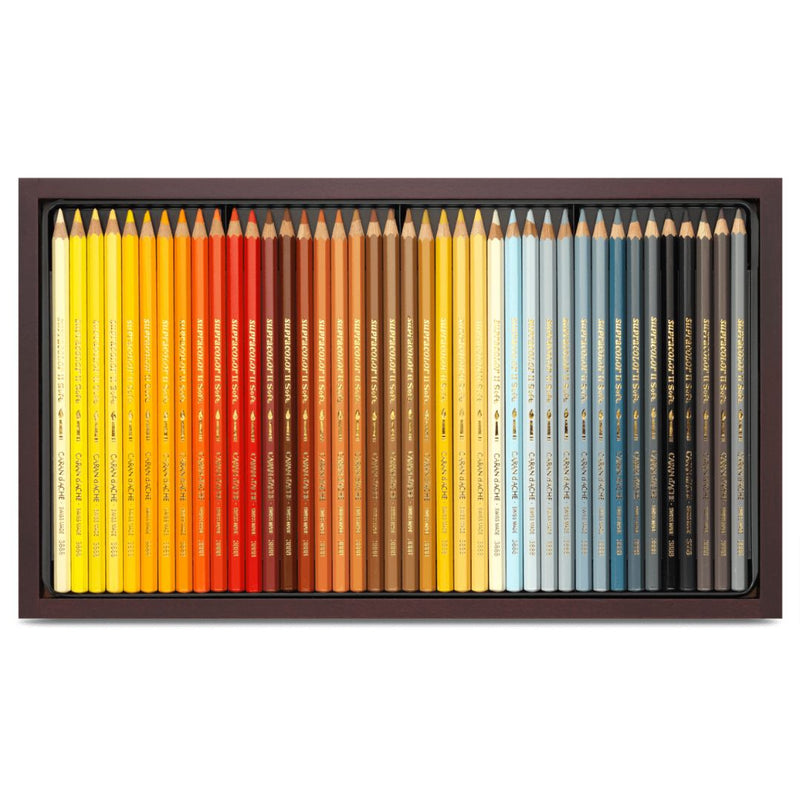 Caran D'ache Supracolour Soft Aquarelle Colour Pencils Set Of 120 Wooden Box
