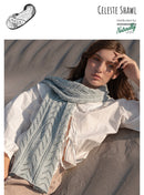 Celeste Knitting Pattern - Womens Shawl OS 4ply Yarn