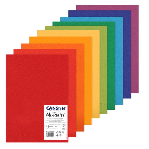 Canson MI-TEINTES Paper A3 160gsm Assorted Colours - Pack of 10