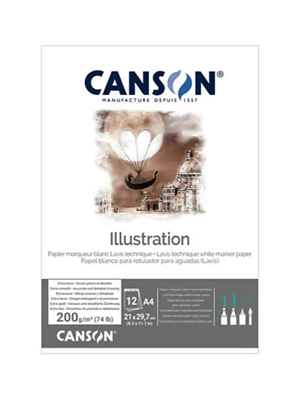 Canson Illustration Pad 200gsm 12 Sheets#Size_A3