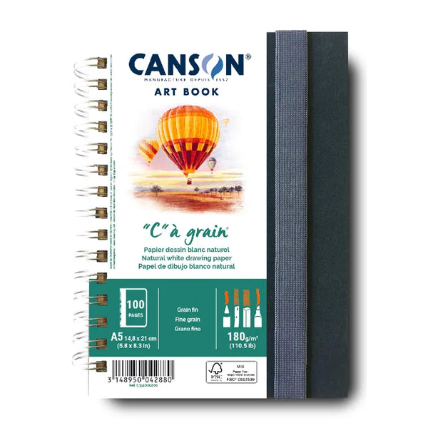Canson "C" à grain Artbook A5P 180gsm 50 sheets