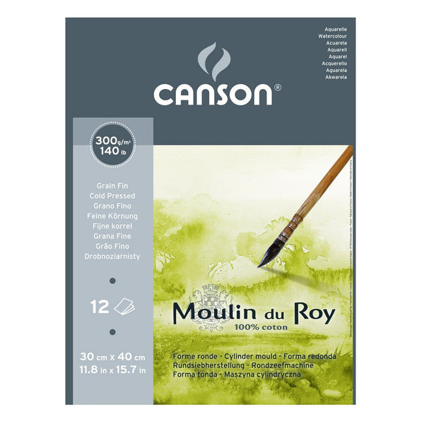 Canson Moulin Du Roy Pad 30x40cm 300gsm 12 Sheet#paper press_Cold Pressed