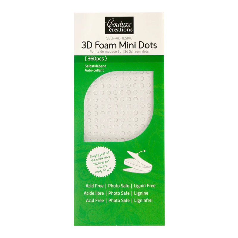 Couture Creations Adhesive 3D Foam Mini Dots 360 Pieces
