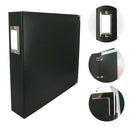 Couture Creations 12"X12" 3D Ring Faux Leather Album Black