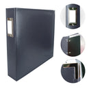 Couture Creations 12"x12" 3D Ring Faux Leather Album Dark Blue