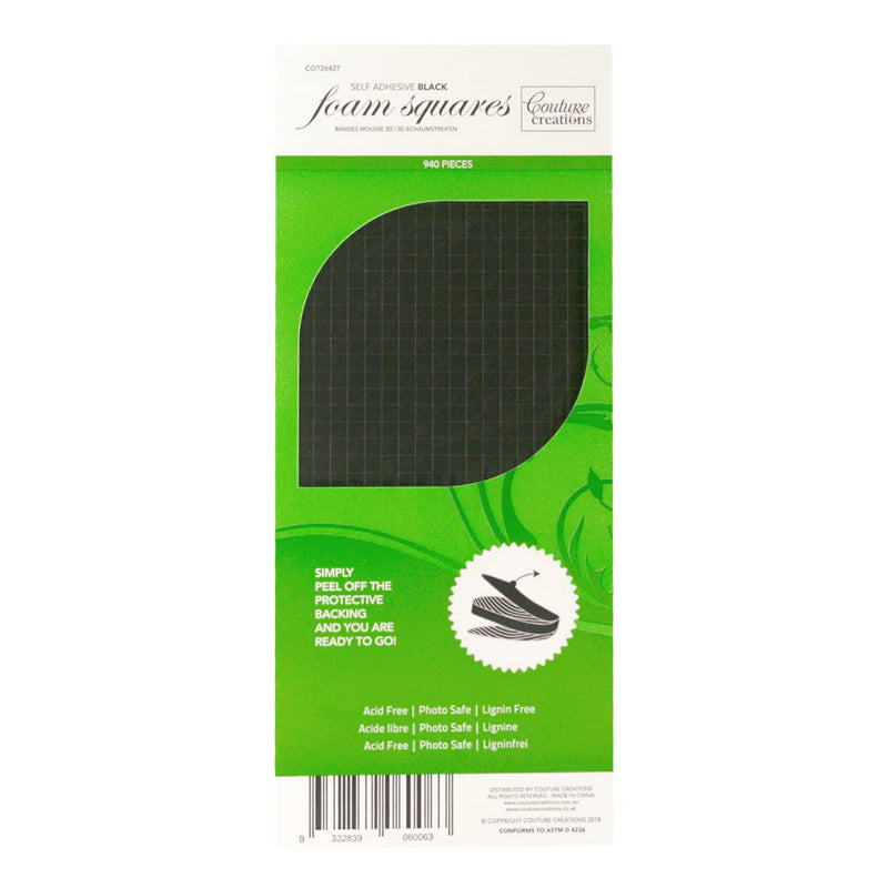 Couture Creations Adhesive 3D Foam Squares 904 Pieces