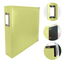 Couture Creations 12"x12" 3D Ring Faux Leather Album Cool Kiwi Green