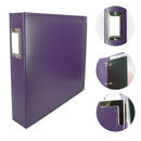Couture Creations 12x12 C Faux 3D Ring Leather Album Grape Soda Purple