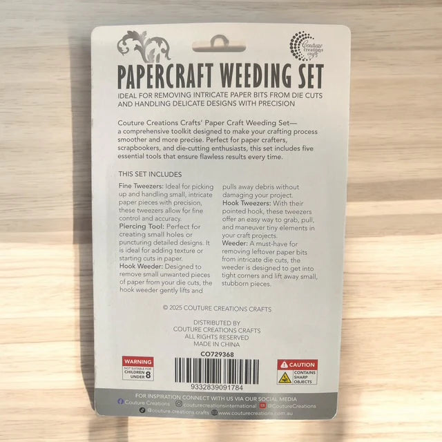 Couture Creations Papercraft Weeding Set of 5 Pieces