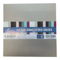 Couture Creations 12" x 12" 210gsm Pearl Shimmer Cardstock Packs of 6 Sheets#Colour_SILVER