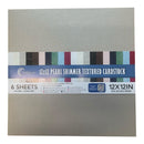 Couture Creations 12" x 12" 210gsm Pearl Shimmer Cardstock Packs of 6 Sheets