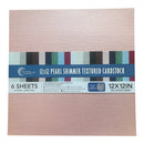 Couture Creations 12" x 12" 210gsm Pearl Shimmer Cardstock Packs of 6 Sheets