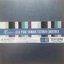 Couture Creations 12" x 12" 210gsm Pearl Shimmer Cardstock Packs of 6 Sheets
