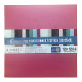 Couture Creations 12" x 12" 210gsm Pearl Shimmer Cardstock Packs of 6 Sheets#Colour_GARNET RED