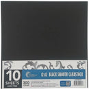 Couture Creations 12x12" 300gsm Black Smooth Cardstock Pack of 10 sheets