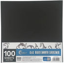 Couture Creations 12x12" 300gsm Black Smooth Cardstock Pack of 100 sheets