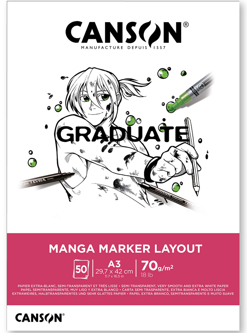 Canson Graduate Manga Layout Pad 70gsm 50 Sheets