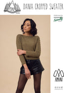 Dania Knitting Pattern - Cropped Sweater XS-5XL 8ply Yarn